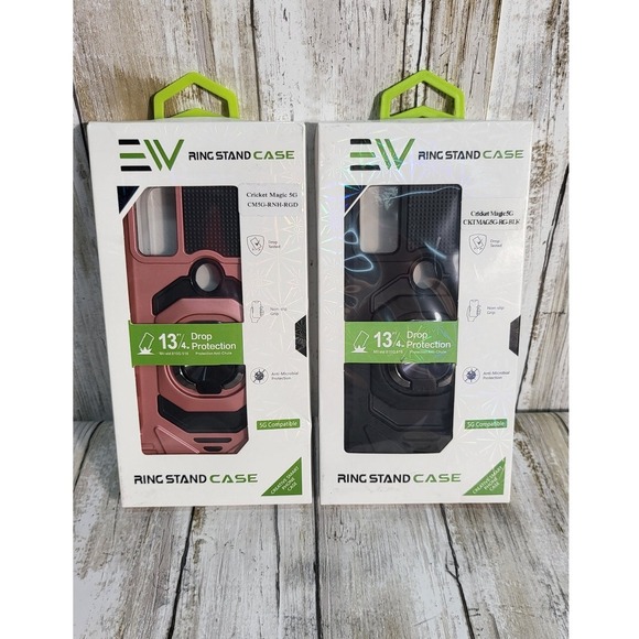 Cricket Magic 5G Phone Case EW Ring Stand Shockproof Protective Cover Quility 2 - Picture 5 of 5